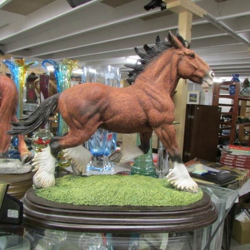 2499 - 3 Country Artist's horse figures - Free Time, Suffolk Punch (boxed) and Free as the Wind (boxed).