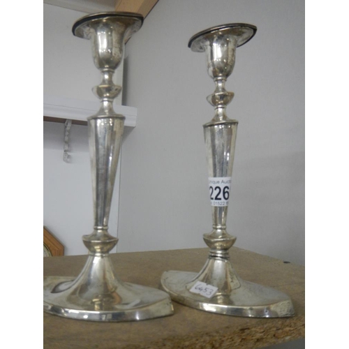 2269 - A pair o fhall marked spill vases, 9'' tall