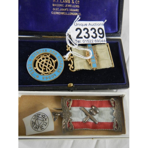 2339 - 2 Masonic medals