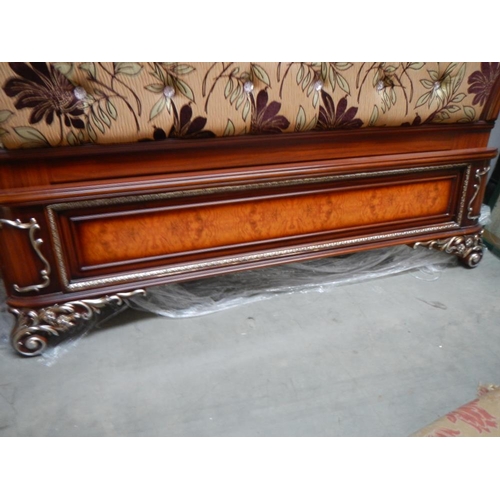 2704 - A superb quality gilded bed surround with upholstered headboard.

This is a new and never used but i... 