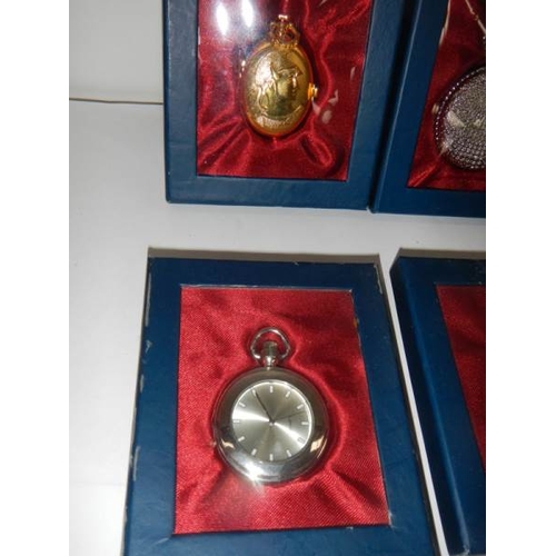 506 - 10 contemporary gents pocket watches (all need batteries).