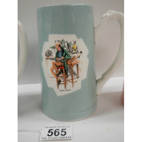 565 - A set of 6 Bass Worthington Dickens character tankards by T G Green.