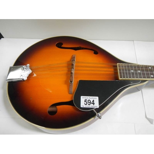 594 - An 8 string Tanglewood teardrop mandolin.