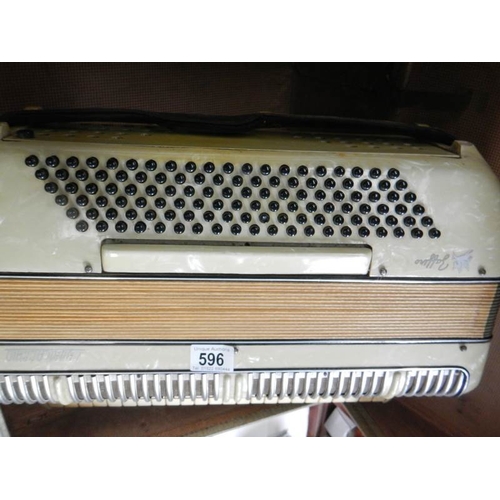 596 - An L Busk Acchio accordion in very good condition and working order.