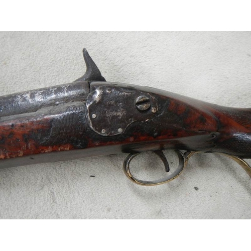 704 - An original percussion rifle in good condition.