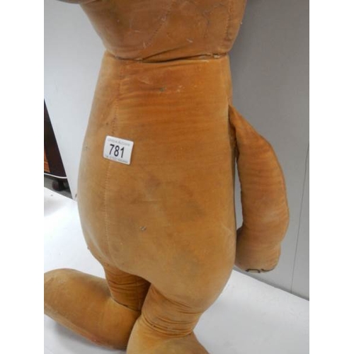 781 - A 26'' tall Yogi bear, in fair condition but need tidying.