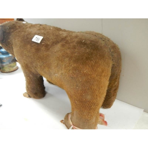 789 - An early Chad Valley bear, 25'' long by 13'' high.