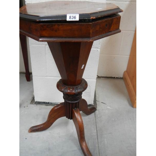 836 - A Victorian sewing table.