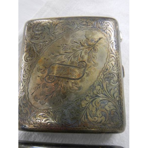 2002 - 3 hallmarked silver cigarette cases weight 324 grams