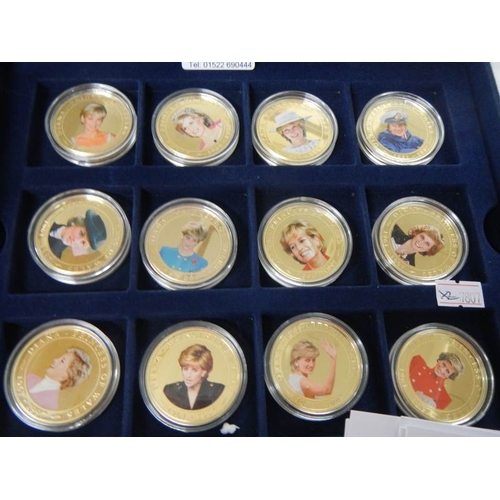 2010 - 2 cases of Diana Princess of Wales commemorative coins.