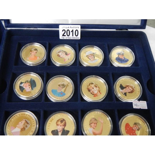 2010 - 2 cases of Diana Princess of Wales commemorative coins.