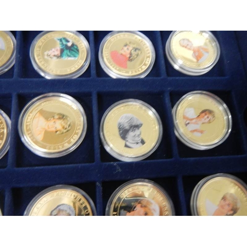 2010 - 2 cases of Diana Princess of Wales commemorative coins.