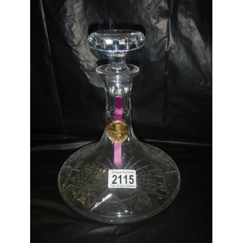 2115 - An Edinburgh crystal decanter and a set of 6 Edinburgh crystal glasses.