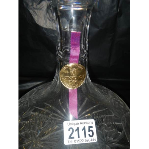 2115 - An Edinburgh crystal decanter and a set of 6 Edinburgh crystal glasses.