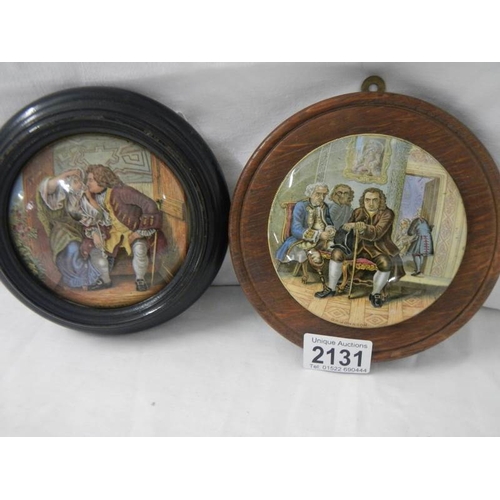 2131 - 2 Victorian pot lids.