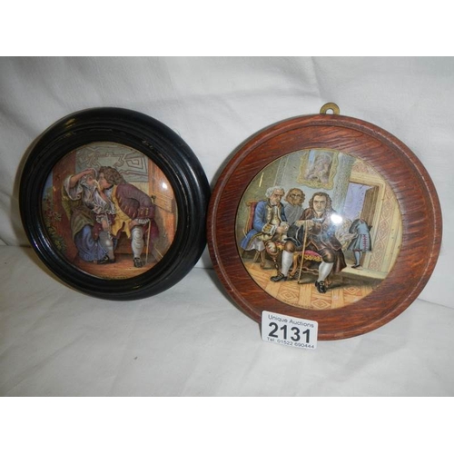 2131 - 2 Victorian pot lids.