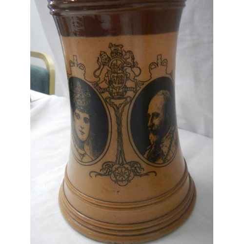 2135 - A Doulton Lambeth coronation jug, in good condition.