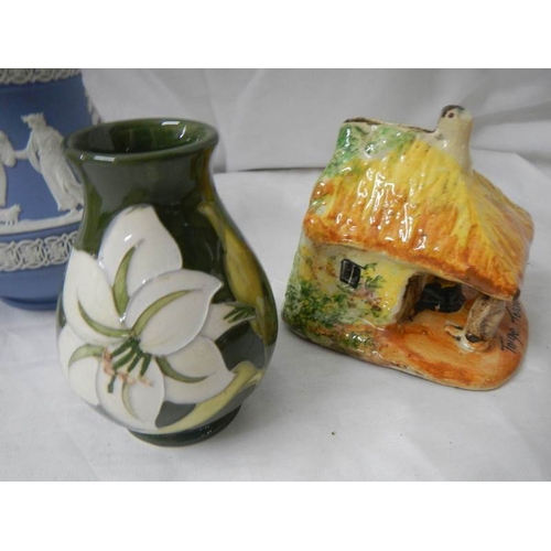 2145 - 4 items of china including Moorcroft, Wedgwood etc.,a/f