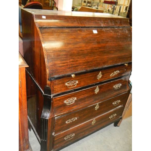 2152 - A Victorian dome top bureau.