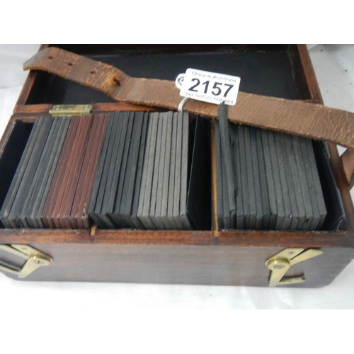 2157 - A good collection of coloured magic lantern slides.