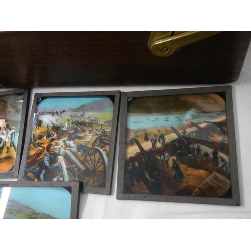 2158 - A good collection of coloured magic lantern slides.