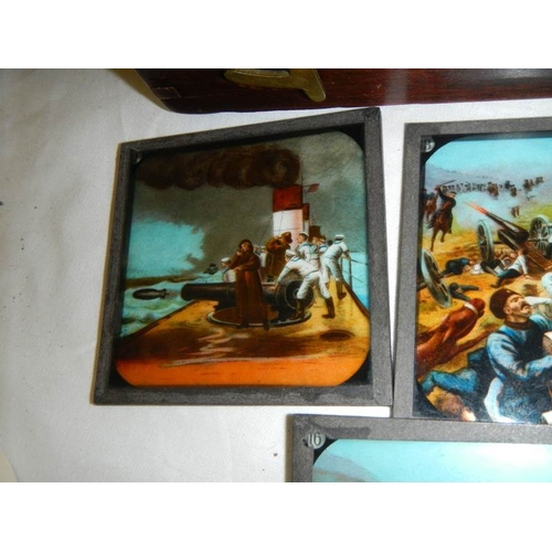 2158 - A good collection of coloured magic lantern slides.