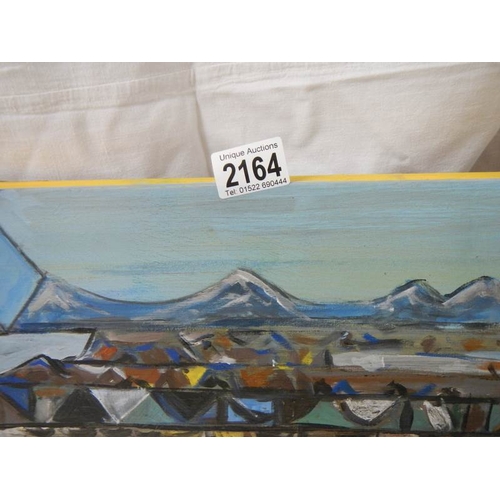 2164 - An acrylic on canvas Donegal Abstract Landscape VI, Irish School