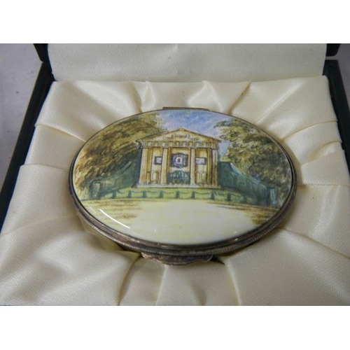 2165 - A mixed lot including papier mache' and mother of pearl snuff box.