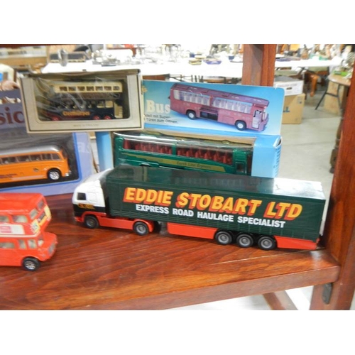 2181 - 2 shelves of Days Gone buses etch.,