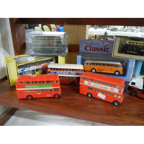 2181 - 2 shelves of Days Gone buses etch.,