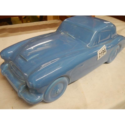 2194 - A large Dartmouth pottery model of an Austin Healey car, a/f.