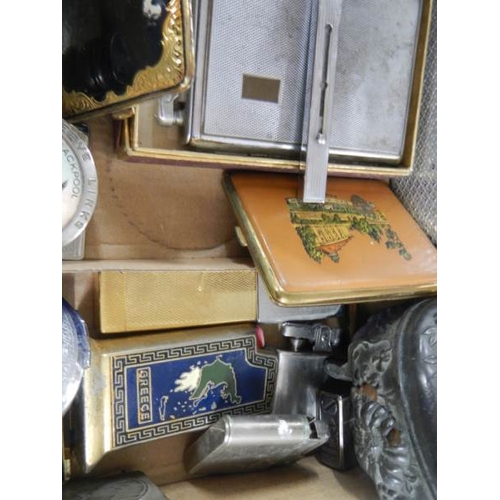 2231 - A mixed lot of old lighters, cigarette case etc.,