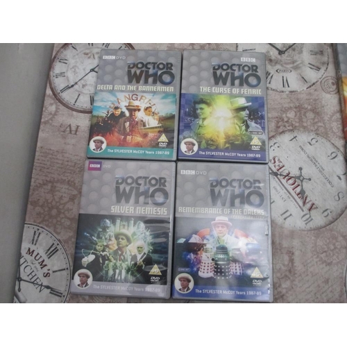 2243 - 65 classic Dr Who DVDs all as new. A Dr. Who complete first series (box a/f). A boxed series 1-7 (mi... 