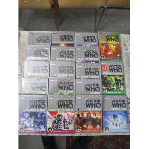 2243 - 65 classic Dr Who DVDs all as new. A Dr. Who complete first series (box a/f). A boxed series 1-7 (mi... 