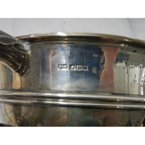 2026 - A large hall marked silver bowl with six signatures, 24 ounces / 834 grams.