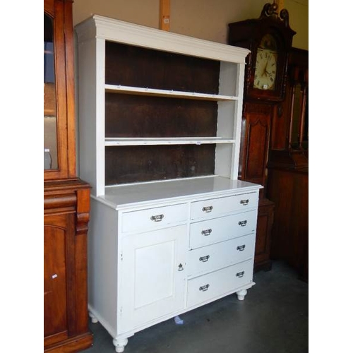 2278 - An early 20th century painted pine dresser.