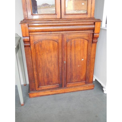 2279 - A Victorian mahogany 2 door bookcase.