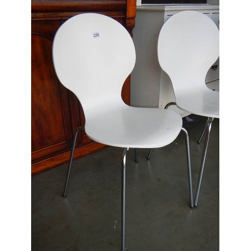 2280 - A set of 4 retro style chairs.