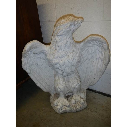 2293 - A pair of American Gaurdian eagles, 1930's, made from reconstituted marble, hand carved (NOT CONCRET... 