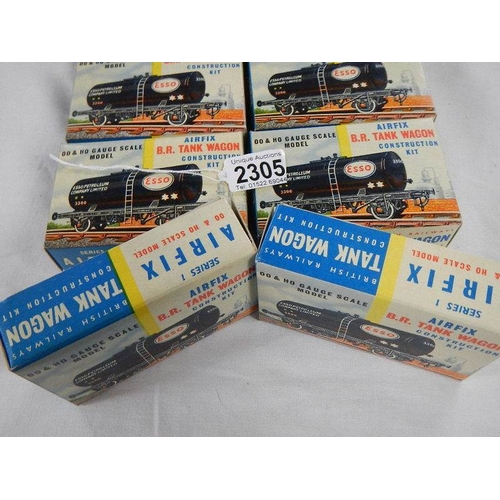 2305 - 12 boxed Airfix  '00' and 'HO scale model BR tank wagons.