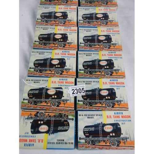 2305 - 12 boxed Airfix  '00' and 'HO scale model BR tank wagons.