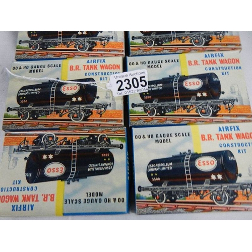 2305 - 12 boxed Airfix  '00' and 'HO scale model BR tank wagons.