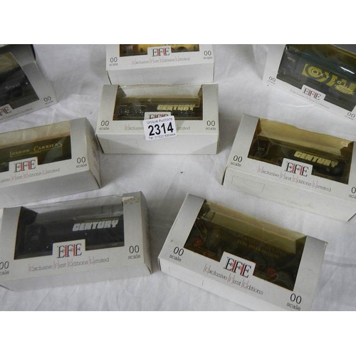 2314 - 14 boxed 'EFE' '00' scale die cast trucks.