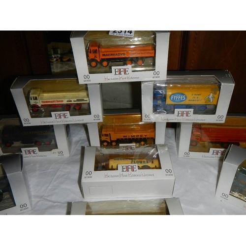 2314 - 14 boxed 'EFE' '00' scale die cast trucks.