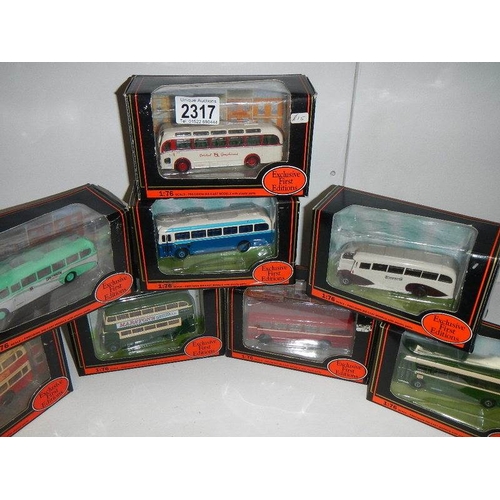 2317 - 8 boxed 'EFE' die cast buses.