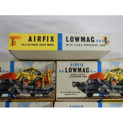 2323 - 9 Airfix BR Lowmac 14 ton excavator load trucks.