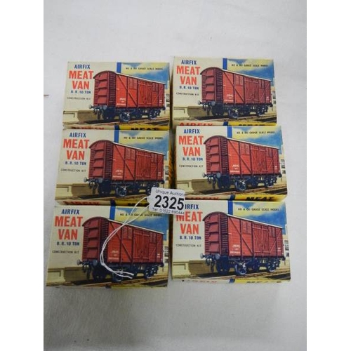 2325 - 6 boxed Airfix meat vans.