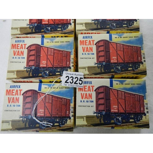 2325 - 6 boxed Airfix meat vans.