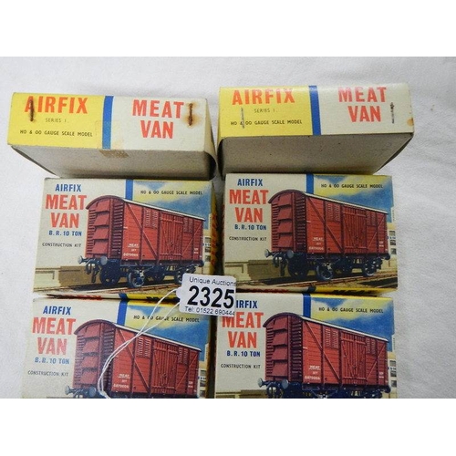 2325 - 6 boxed Airfix meat vans.