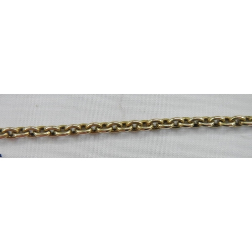 2031 - A 15 ct gold chain, 19.5'' long, 14 grams (links on end not gold)